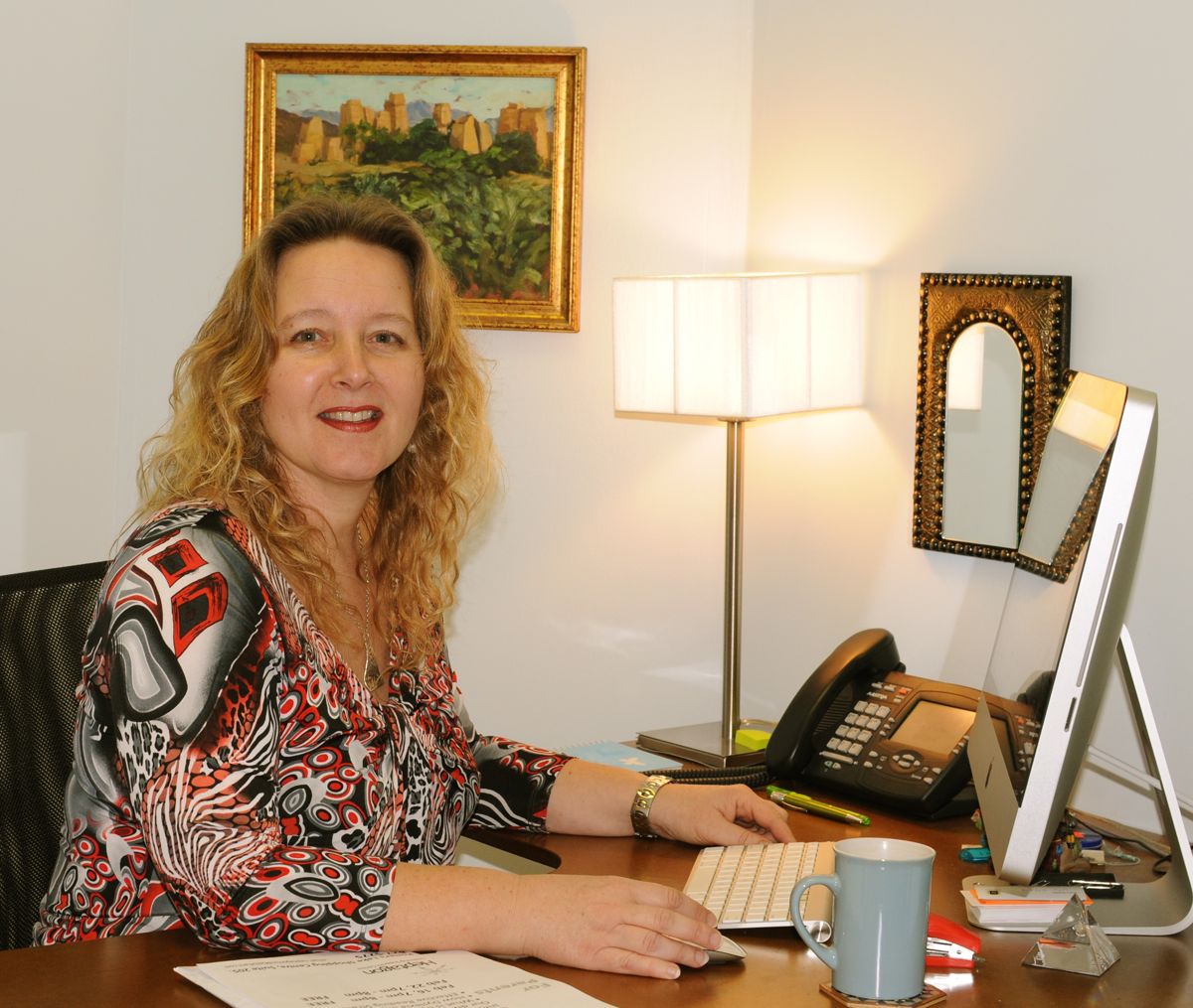 Cheryl at Desk